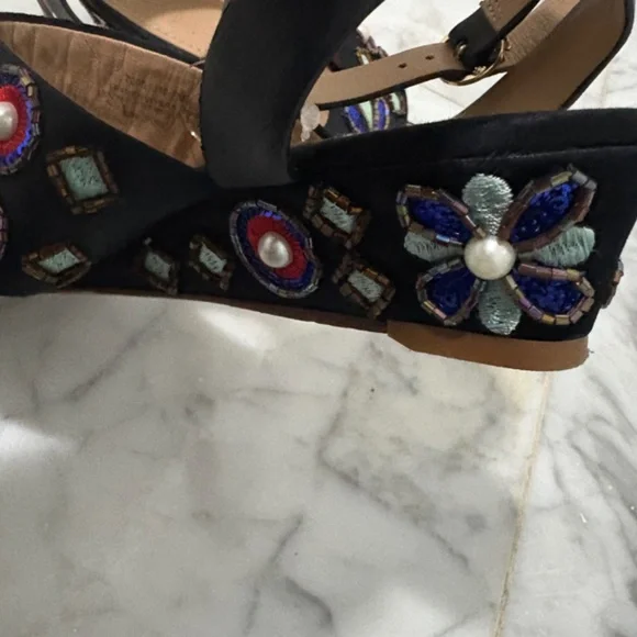 Tory Burch Estella wedge sandals - size 7 - Picture 9 of 9